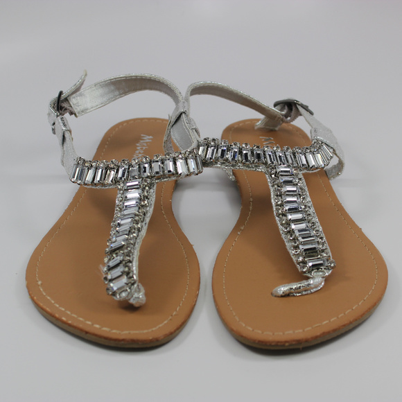 MISBEHAVE CRYSTAL DECOR FLAT SANDALS - Picture 2 of 2